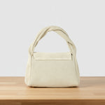White Made in Italy bag, suede leather