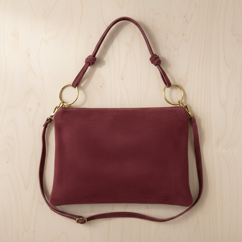 Buy authentic suede shoulder purse