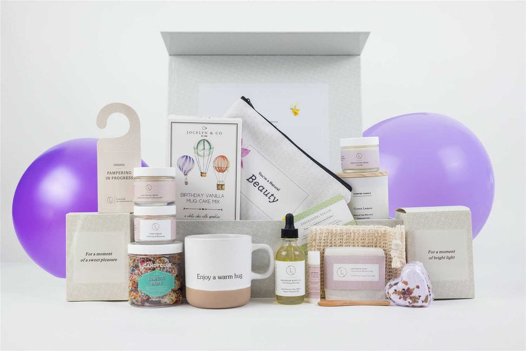 Personalized Birthday Gift Basket For Her With Spa Treats