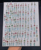 Natural Aquamarine & Watermelon Tourmaline Crystal Pendants | Sterling Silver 925 Deals