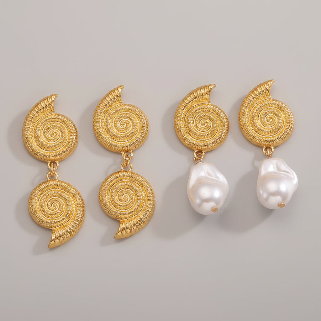 unique baroque irregular pearl statement earrings

