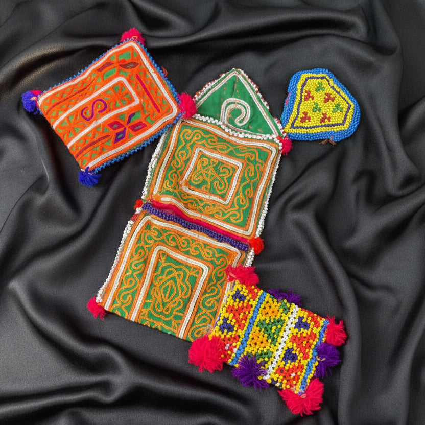 nomadic craft mini leather Afghani heritage piece

