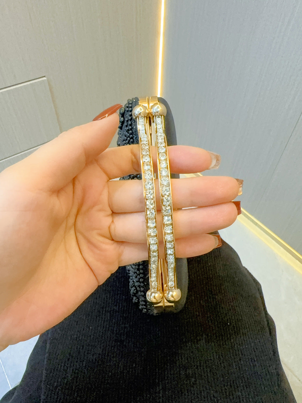 elegant pearl evening clutch with shoulder strap