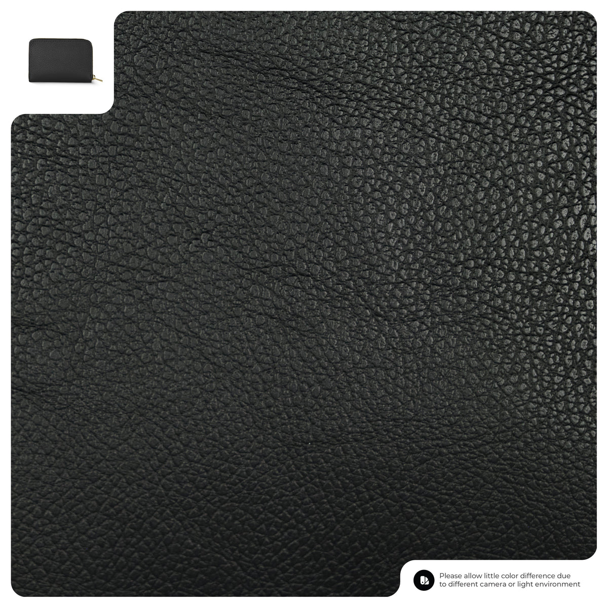 Black textured mat with a small white square corner on a black background