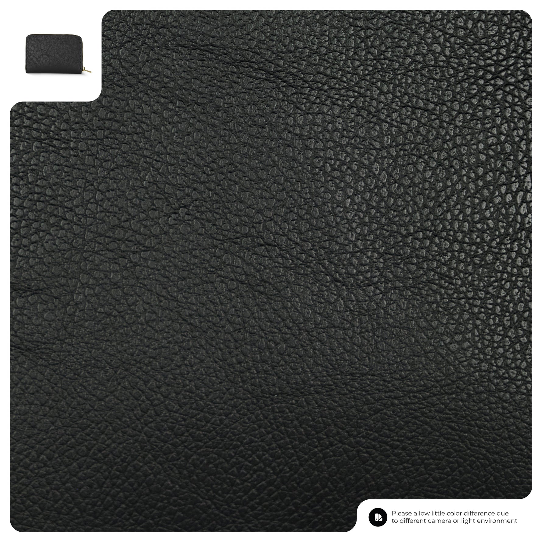 Black textured mat with a small white square corner on a black background
