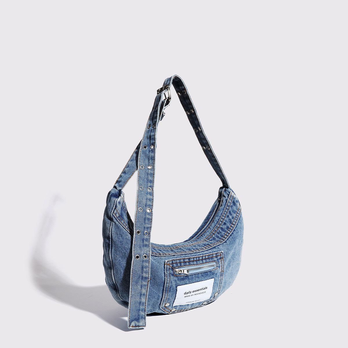 black denim hobo bag for women