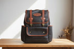 Boho leather backpack ethnic handmade vibes