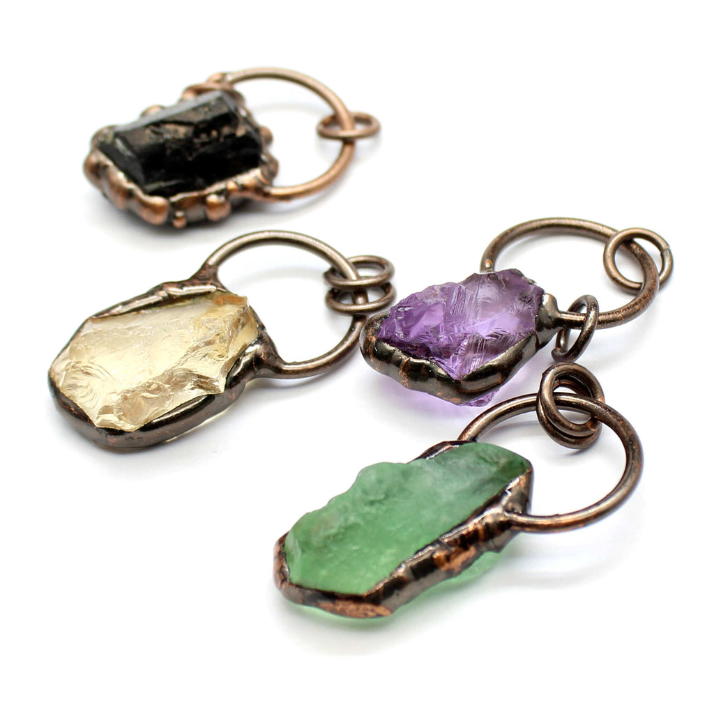 unpolished crystal pendant
