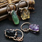 healing crystal rough pendant