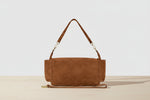 Brown suede handbag  - Italian Suede Shoulder Bag