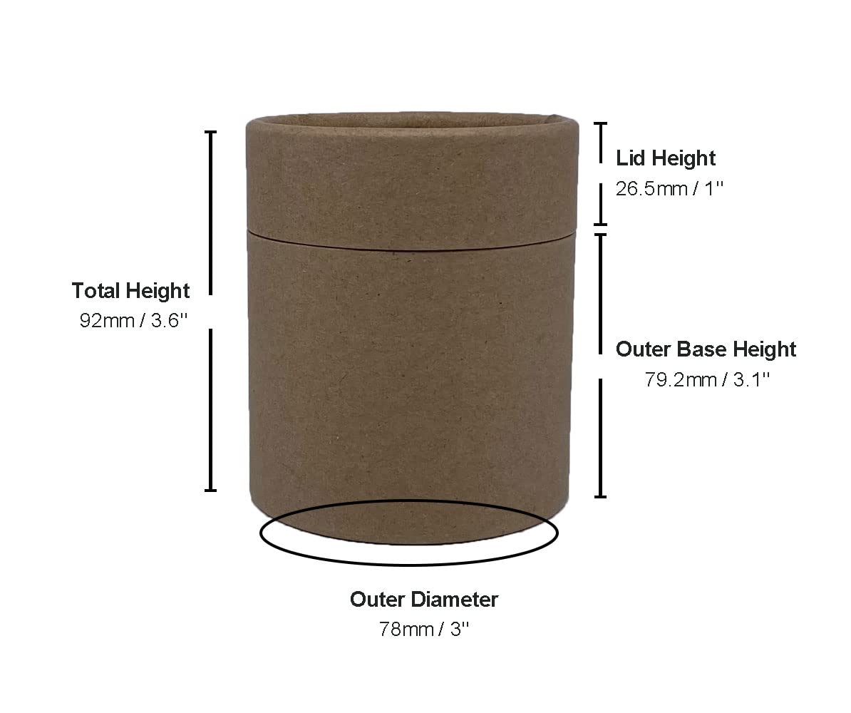 Brown composable cylindrical container 