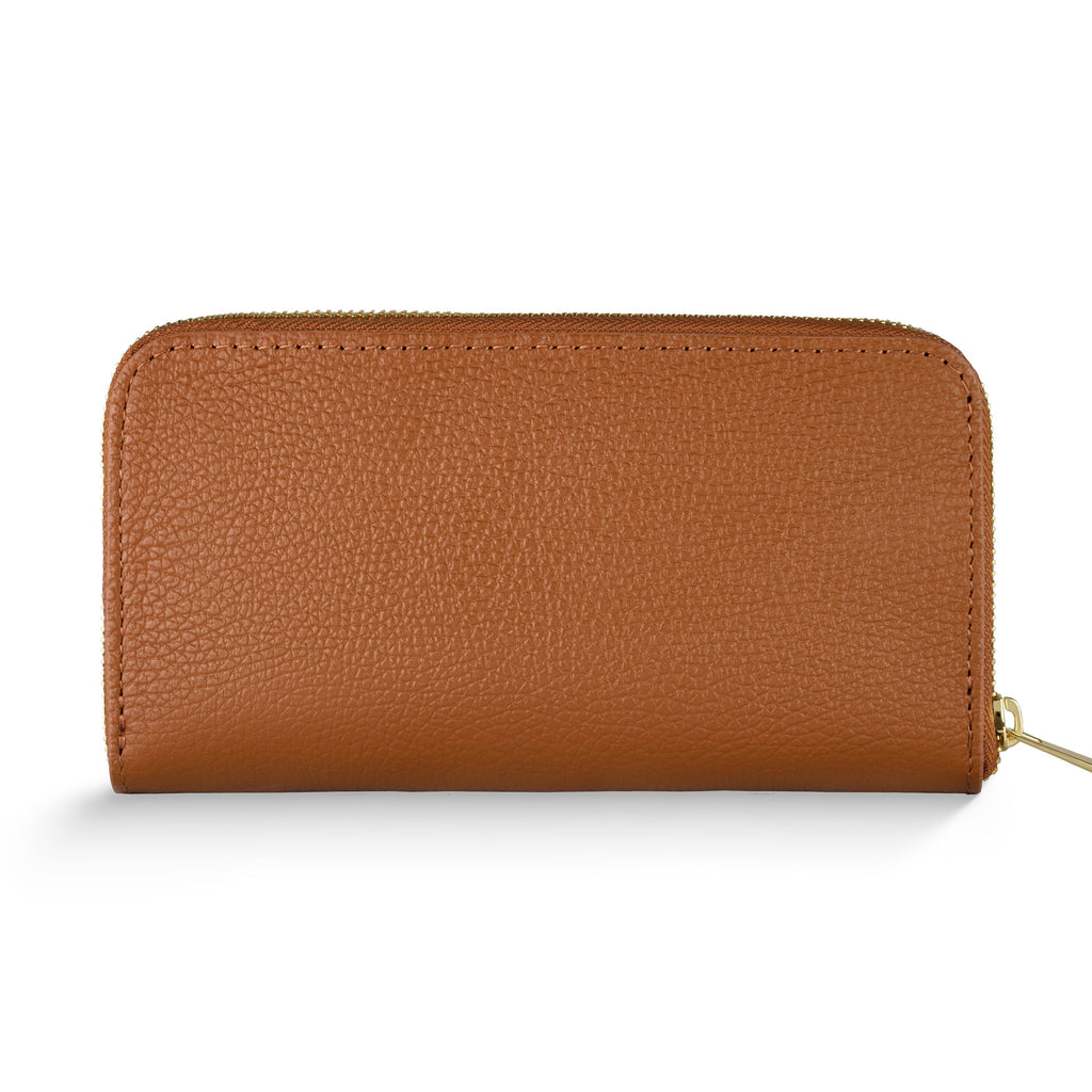 Large Leather Zip Wallet for Women – Italian Calf Leather