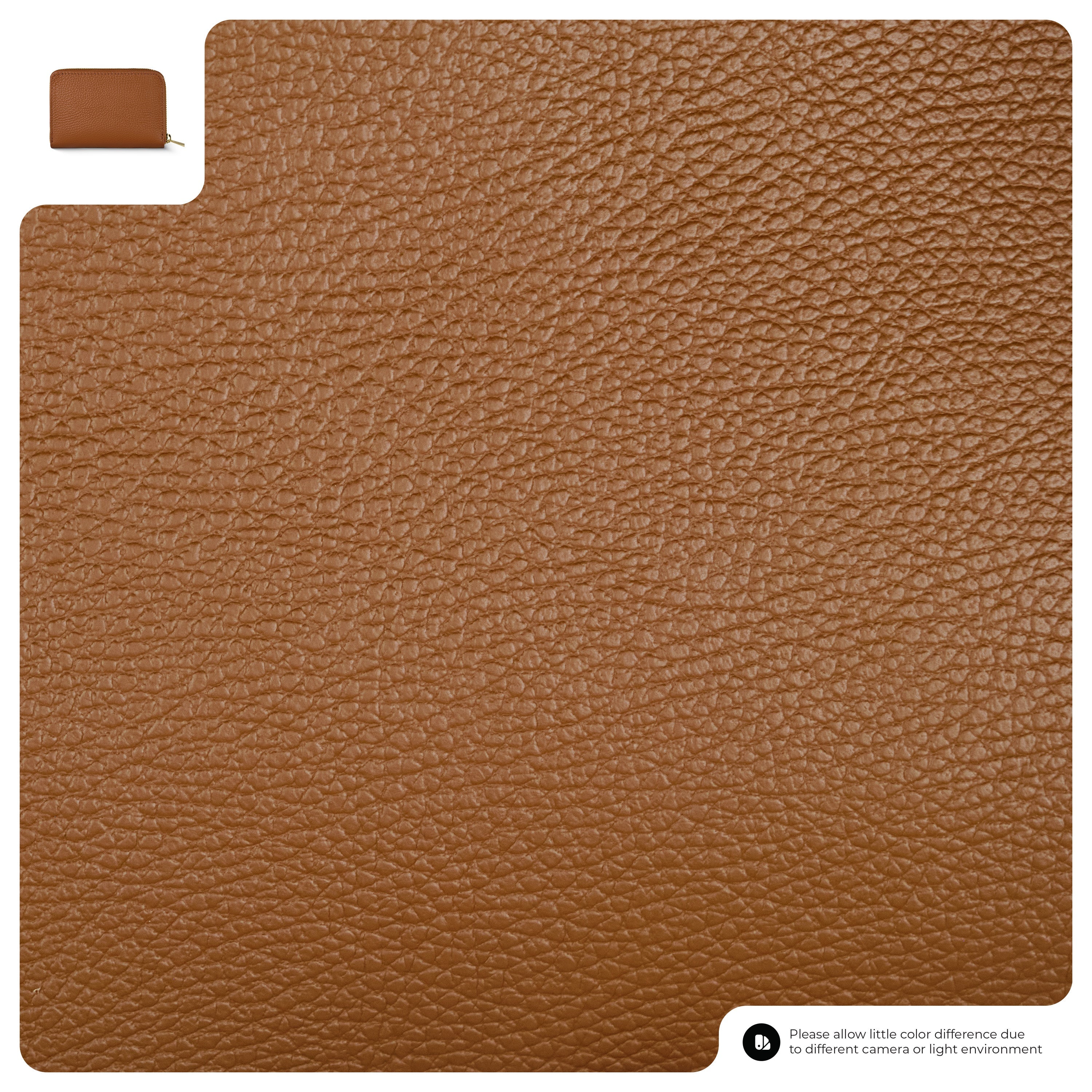 Genuine Leather Zip Wallet for Women – Italian Calf Leather, 6 Card Slots & Coin Pocket