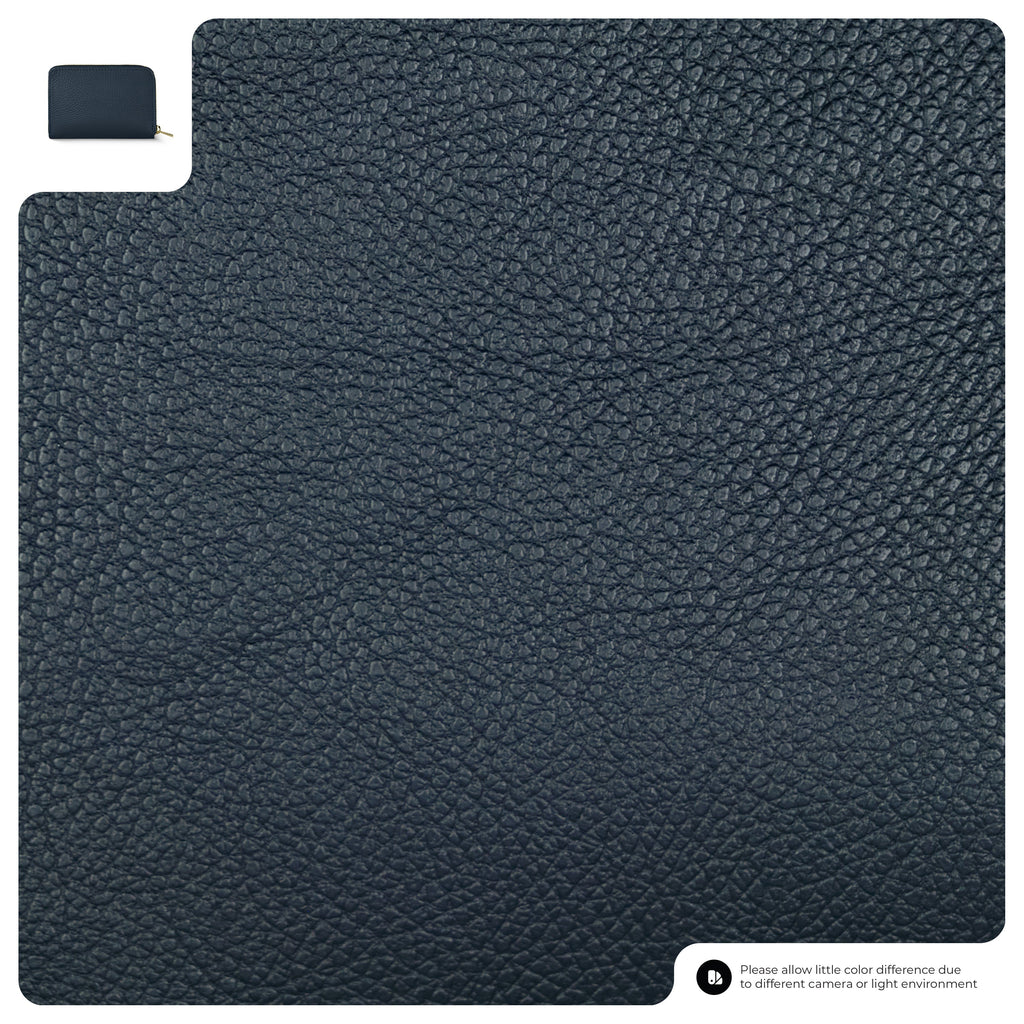 Genuine Leather Zip Wallet for Women – Italian Calf Leather, 6 Card Slots & Coin Pocket