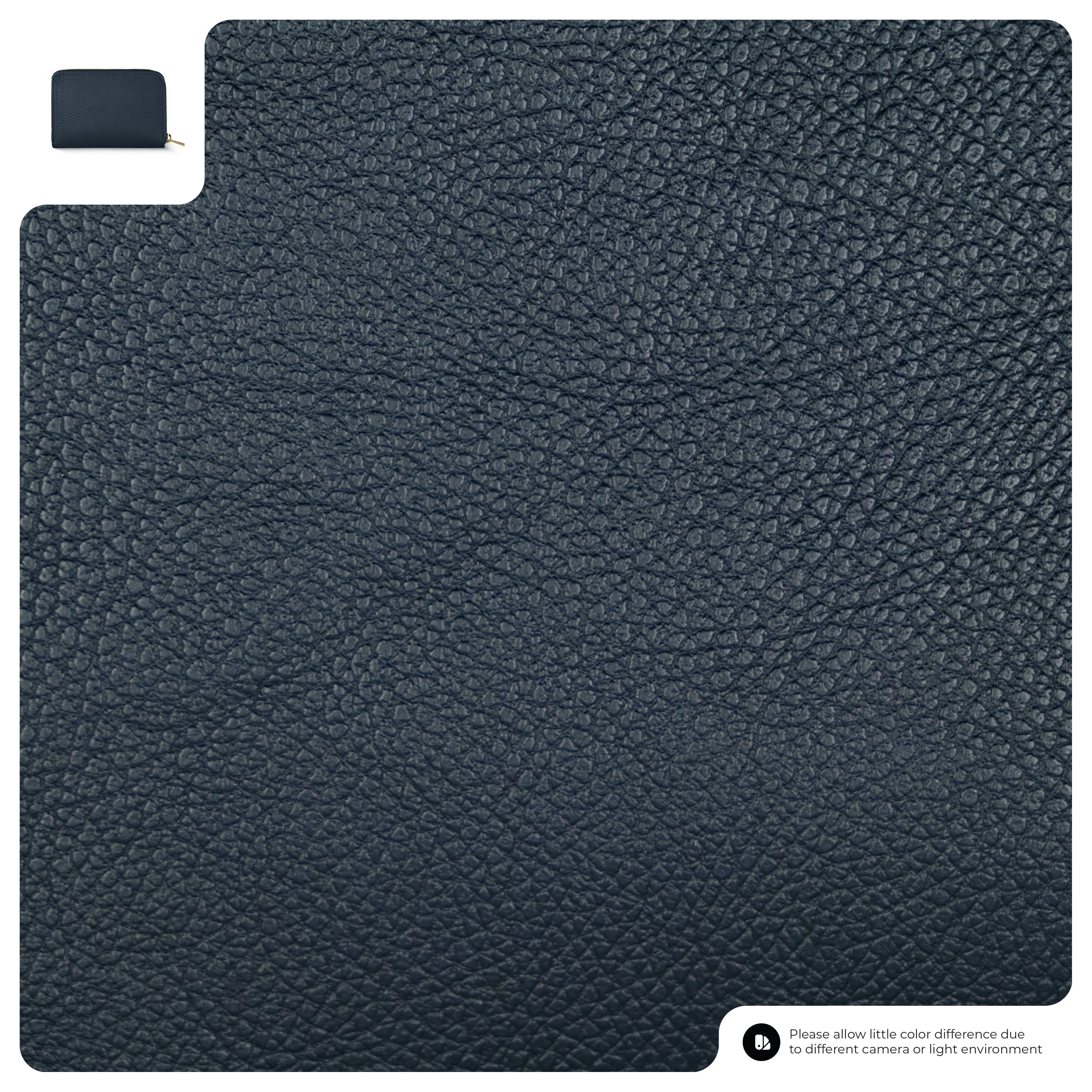 Genuine Leather Zip Wallet for Women – Italian Calf Leather, 6 Card Slots & Coin Pocket