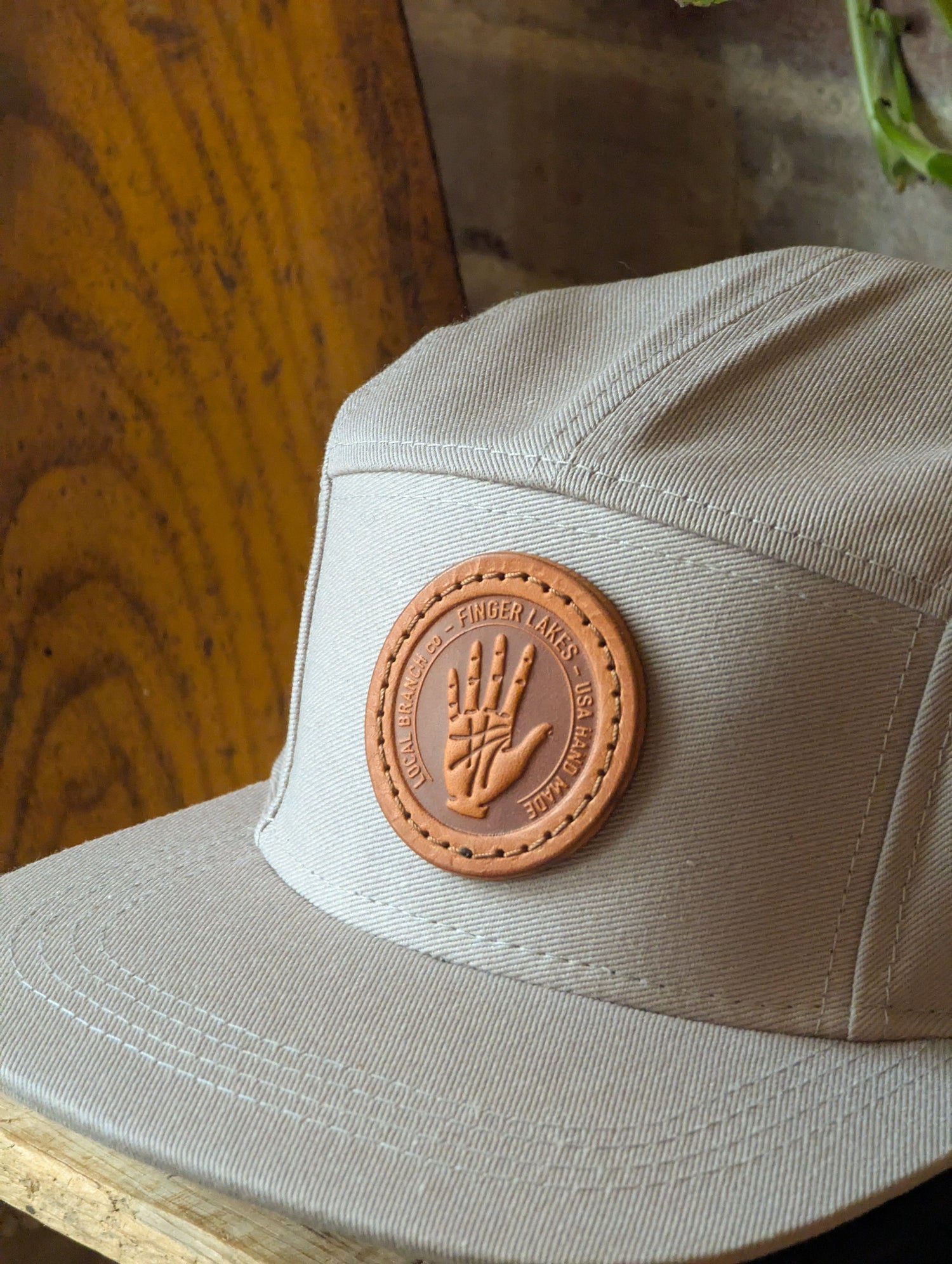 Canvas Camp Hat with Leather Patch – 5 Panel, Made in USA