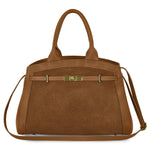 classic Italian suede tote bag timeless design
