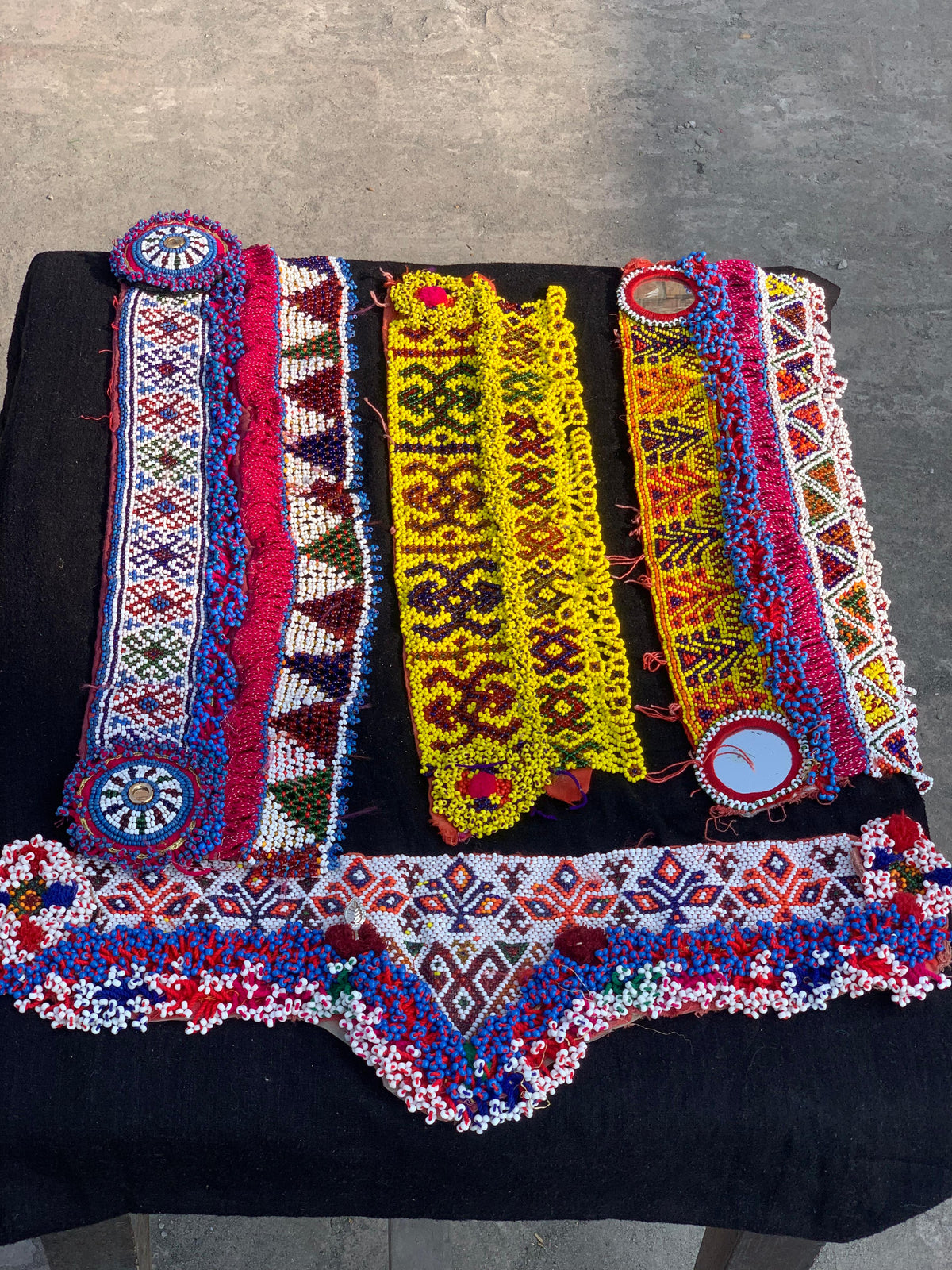 Kuchi beaded patches for jackets

