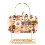 floral evening clutch bag for women
