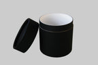 Black cylindrical container packaging for cosmetic