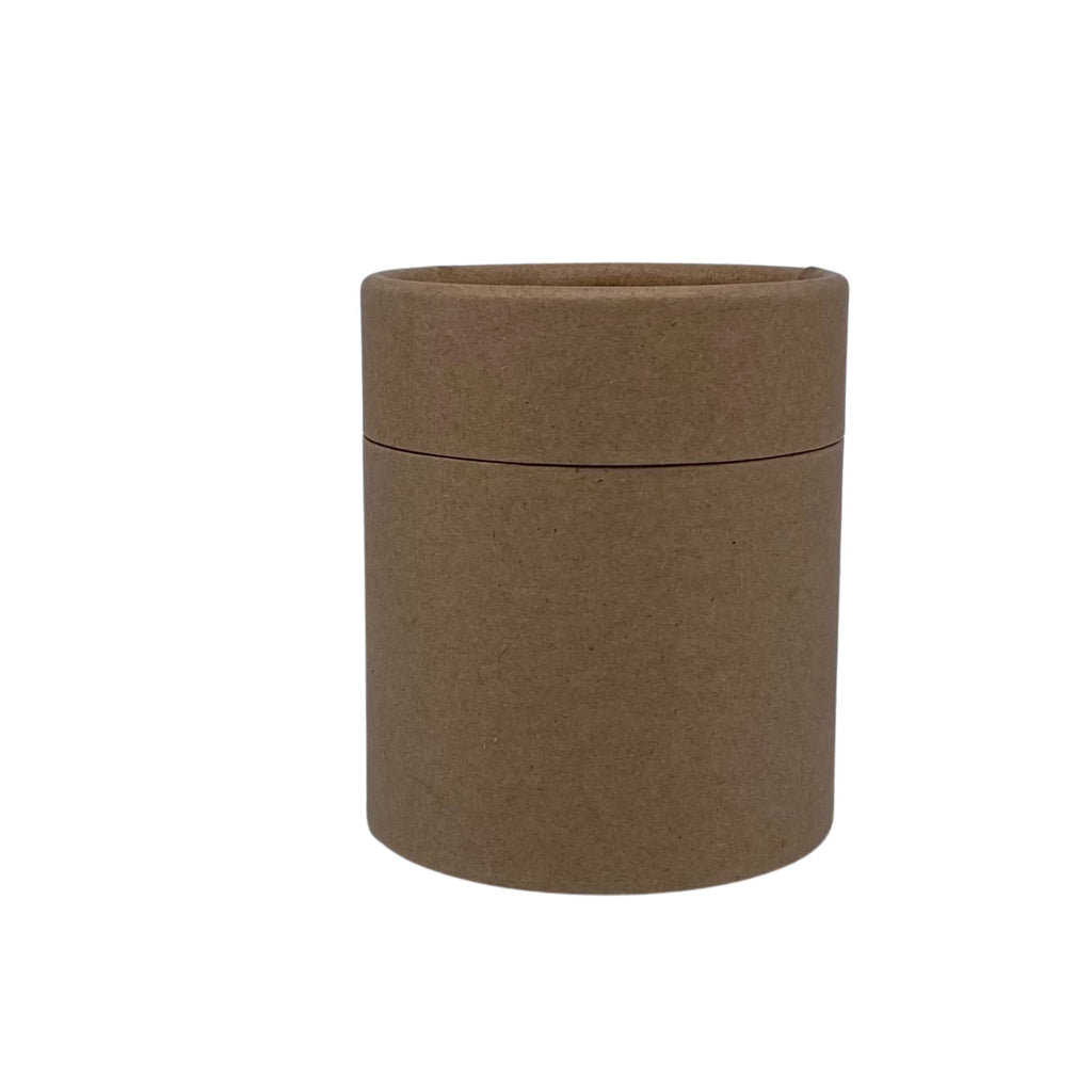 Brown cylindrical container packing for food