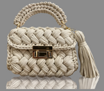 Beige woven handbag 