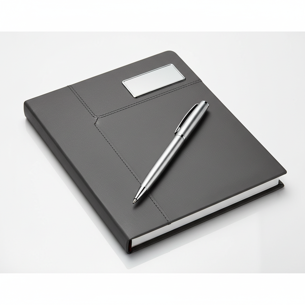 Custom Logo A5 Promotional Notebook — Business Journal with Pen (Bulk & OEM)