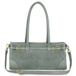 elegant suede shoulder bag Italy premium finish