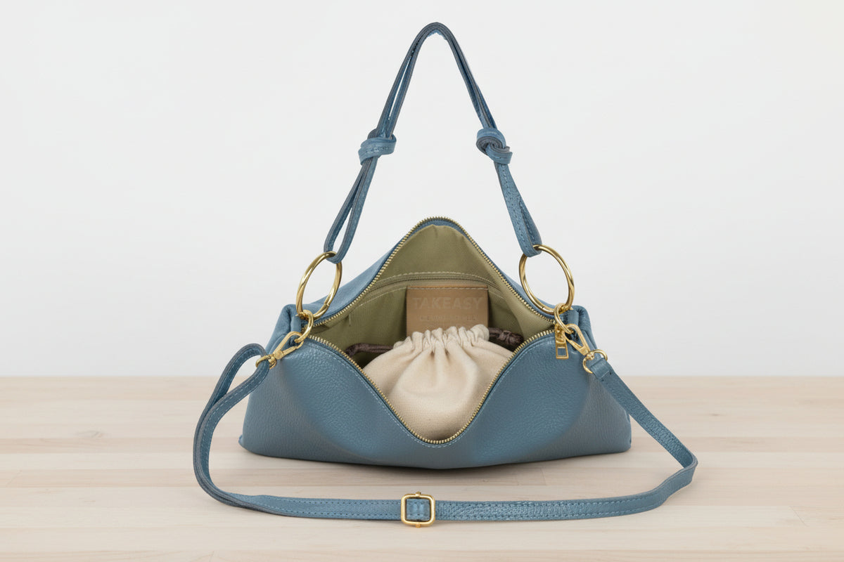 Luxury suede handbag