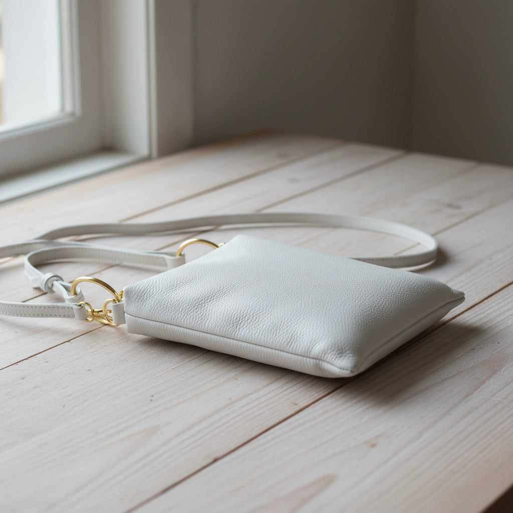 Italian suede crossbody shoulder purse small