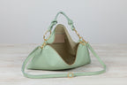 handmade Italian suede leather mini bag