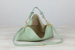 handmade Italian suede leather mini bag