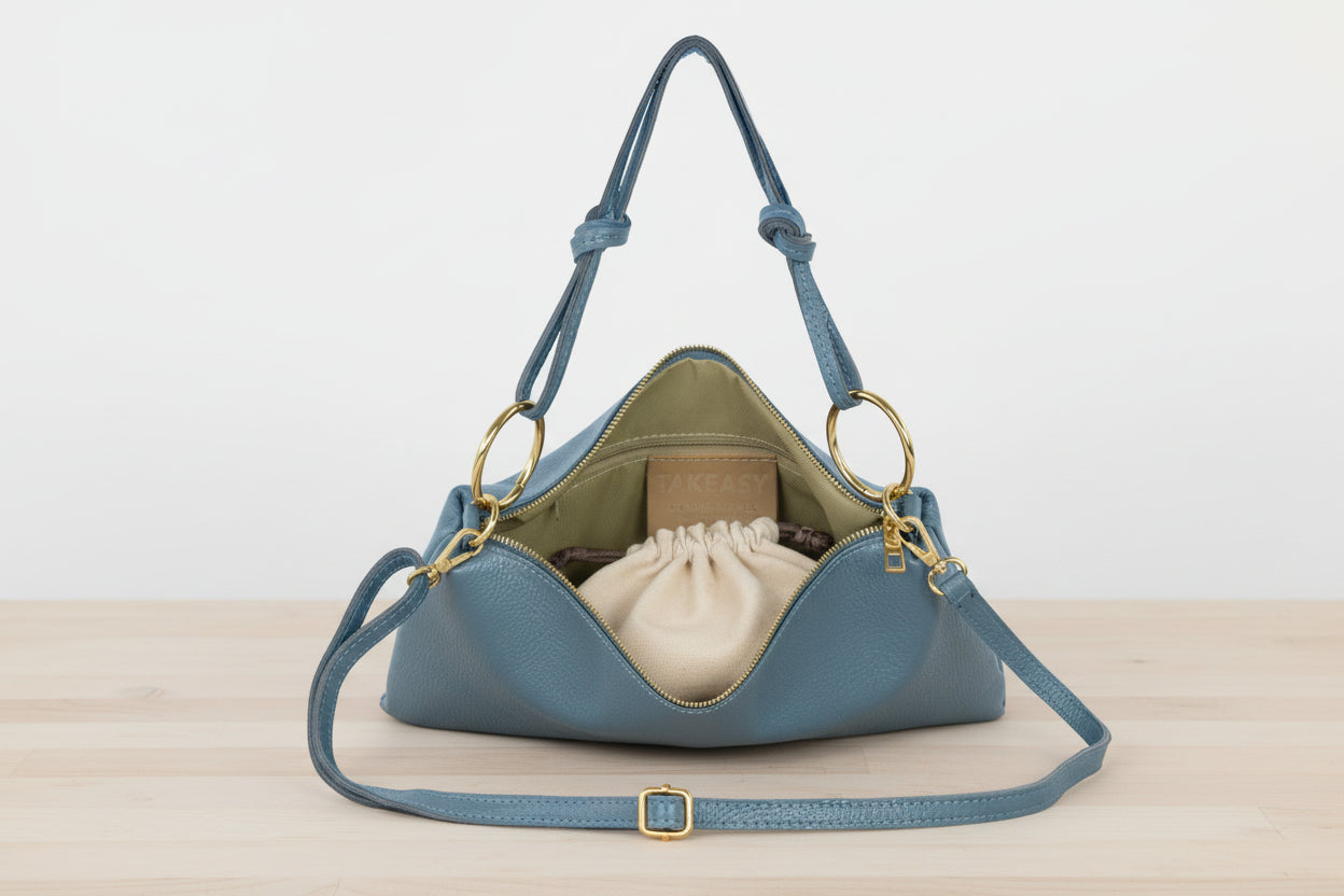 Luxury suede handbag