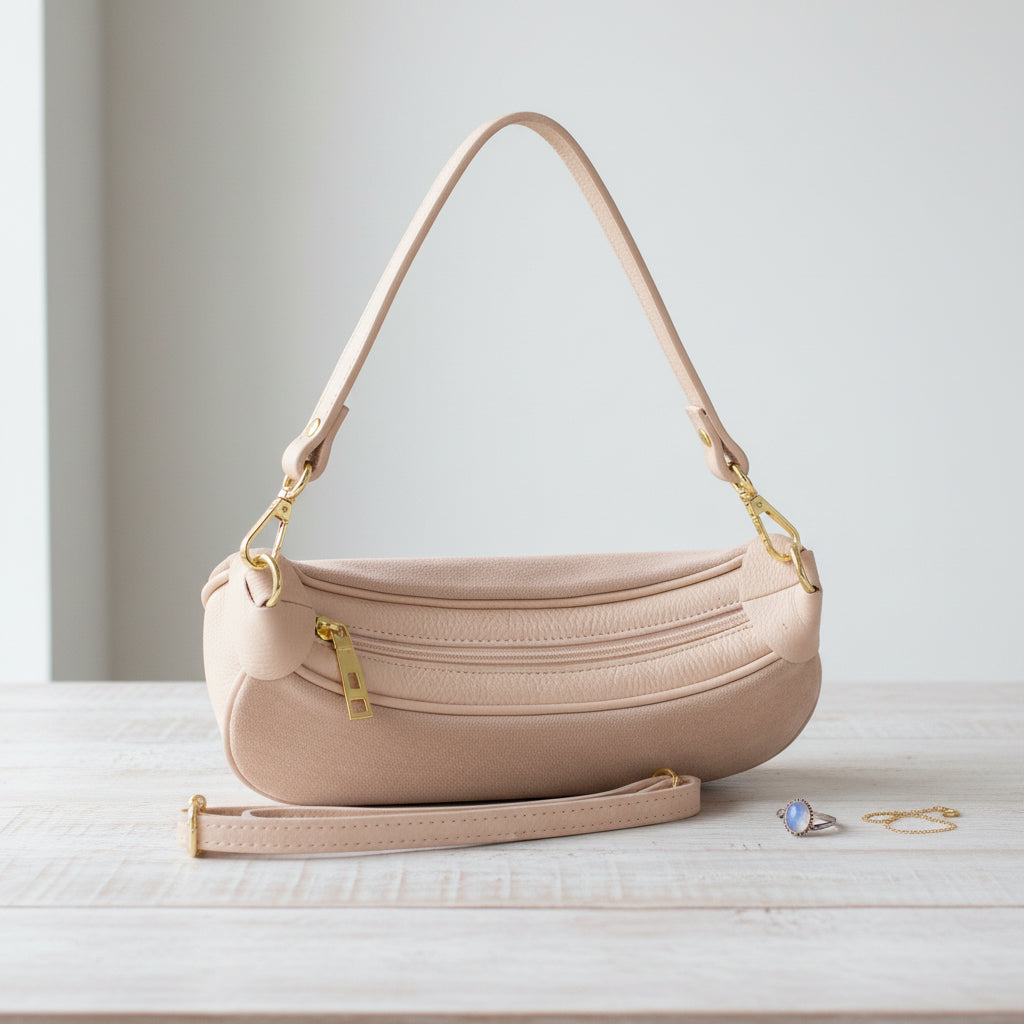 Suede fashion clutch Leather
