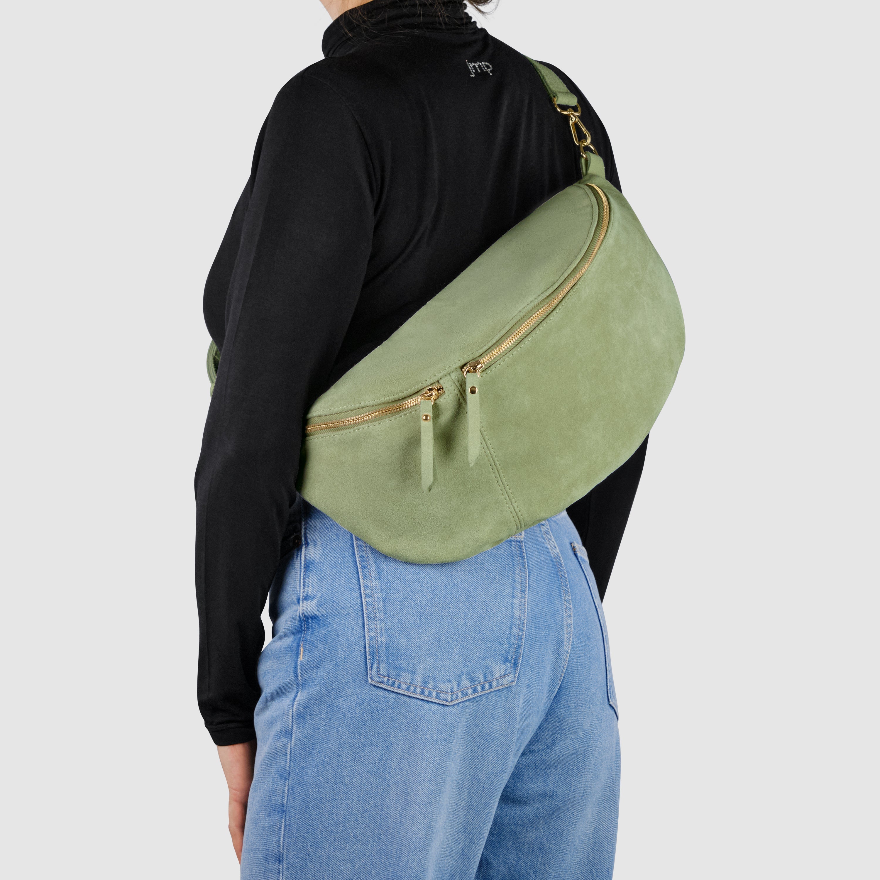 Italian Genuine Suede Crossbody Bag | Handcrafted Leather Purse