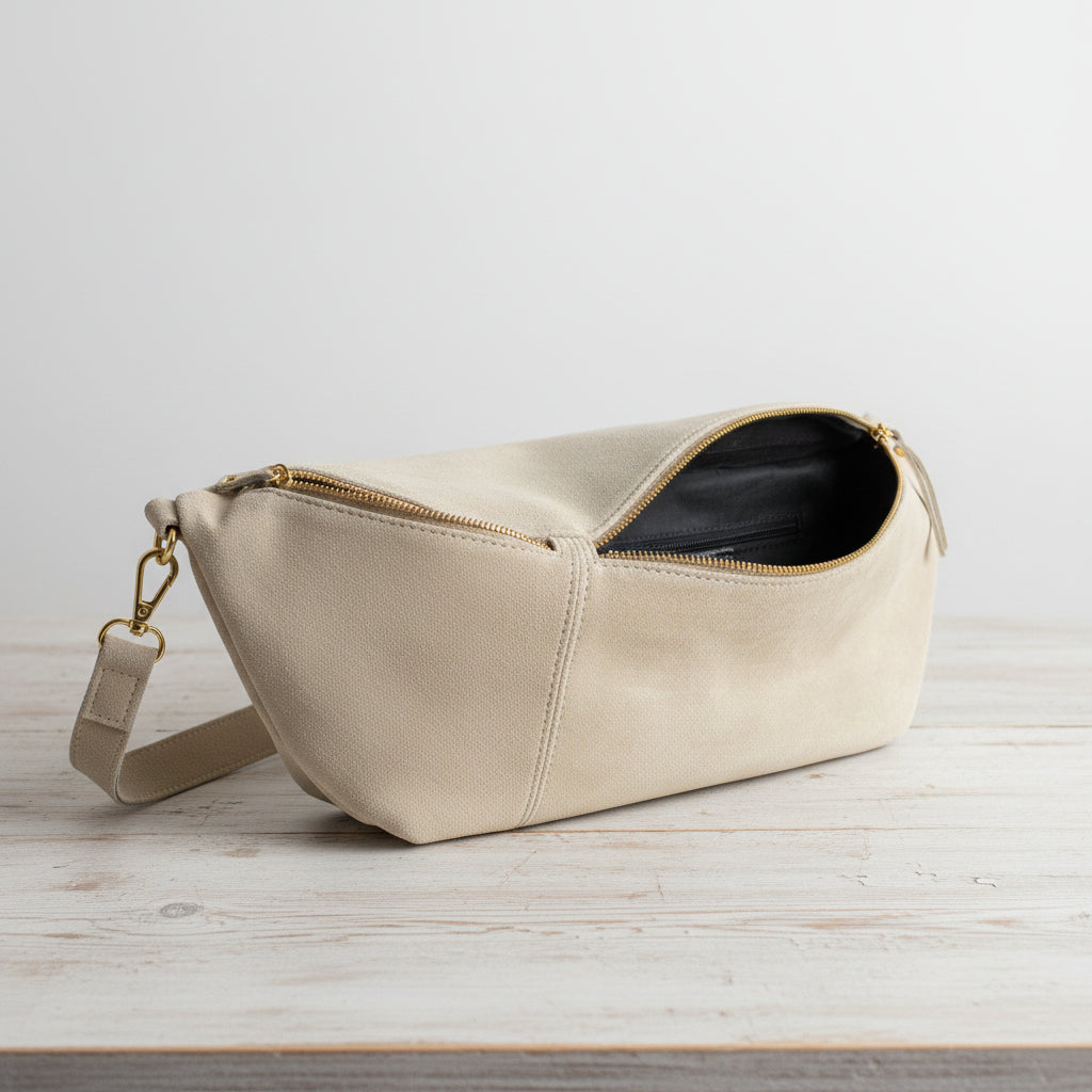 Italian Genuine Suede Crossbody Bag | Handcrafted Leather Purse