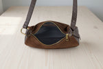 handmade suede shoulder bag adjustable strap