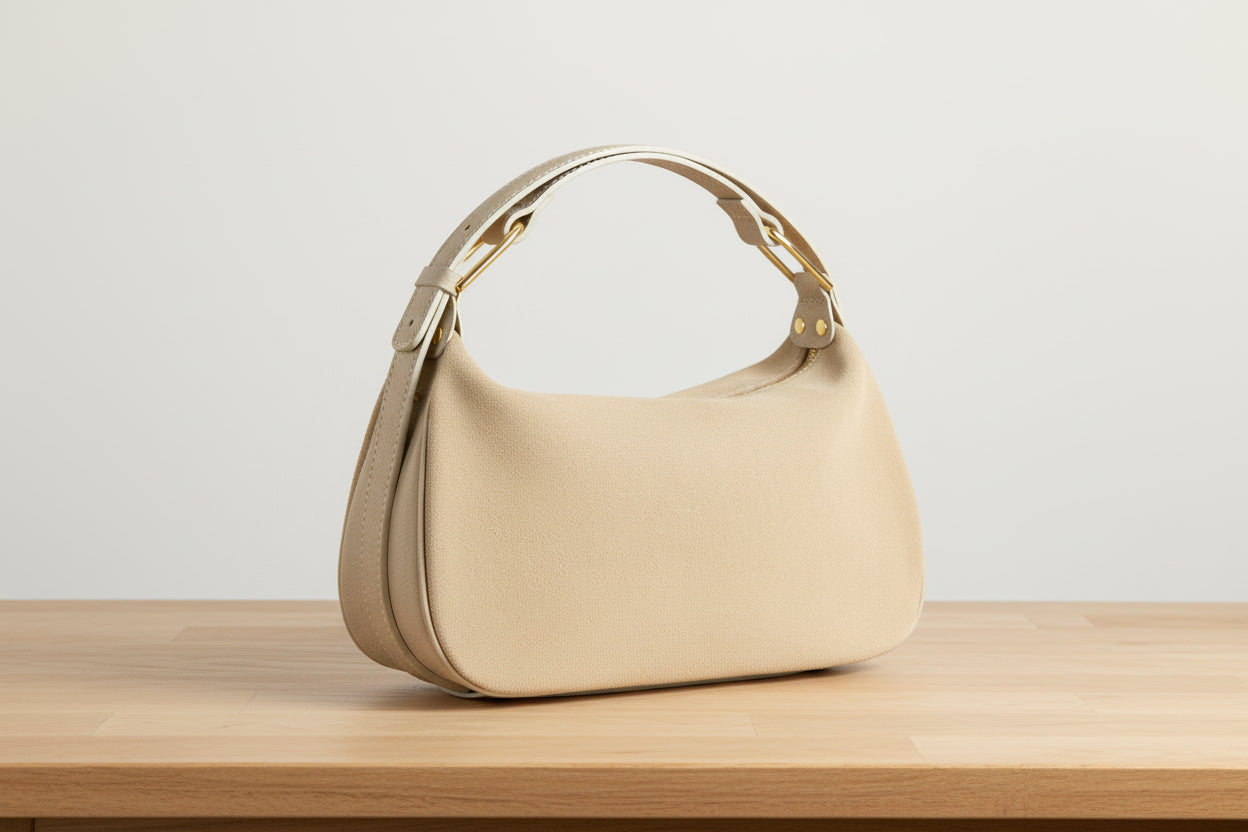 Suede shoulder bag