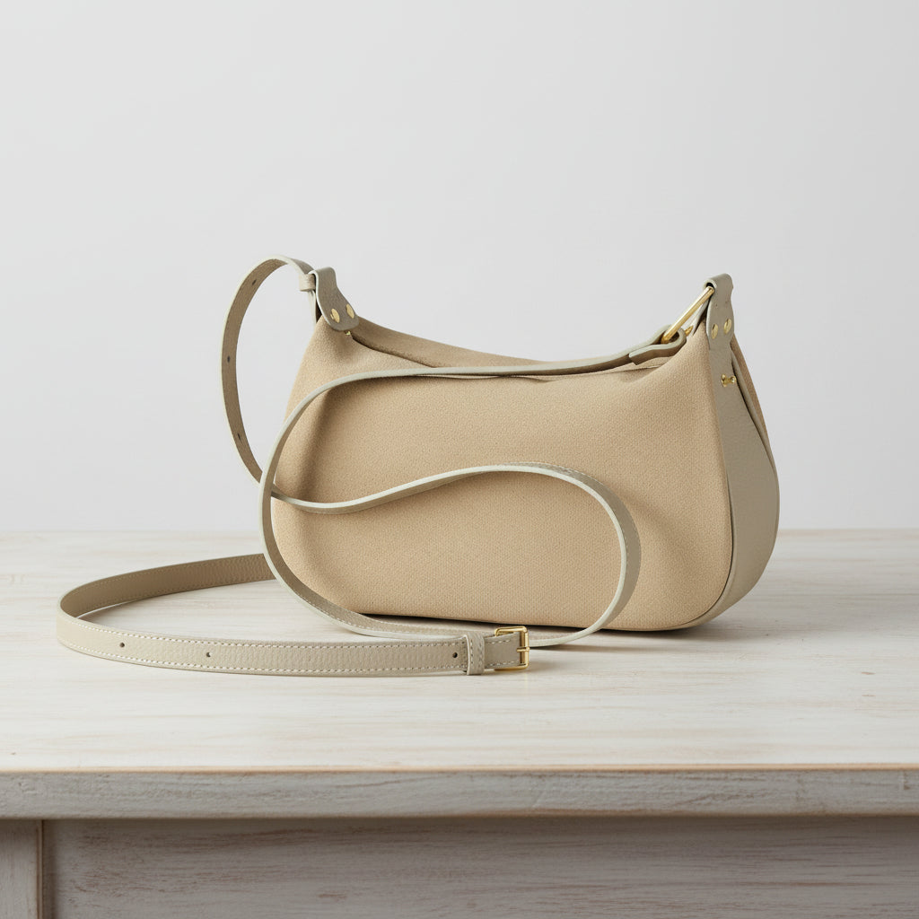 textured suede leather bag knotted detail