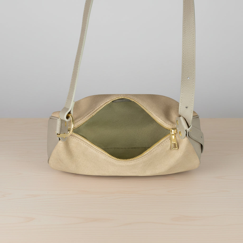 adjustable Italian suede bag casual wear