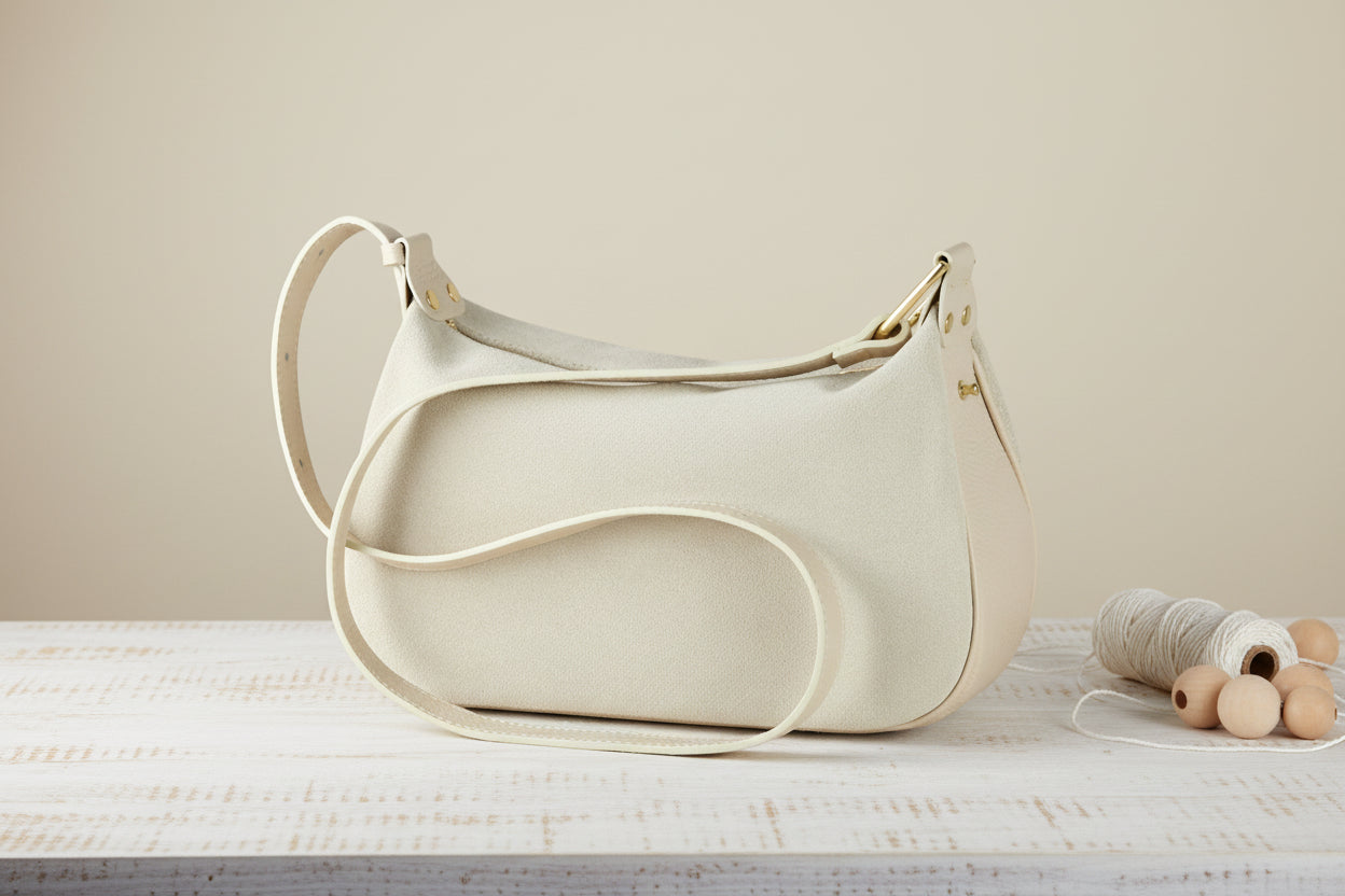 Italian suede handbag