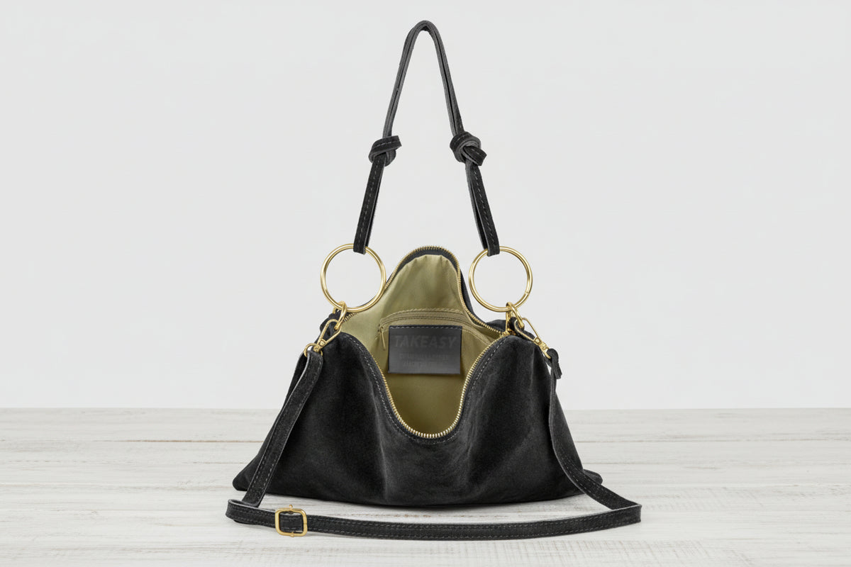 crossbody suede leather purse date night