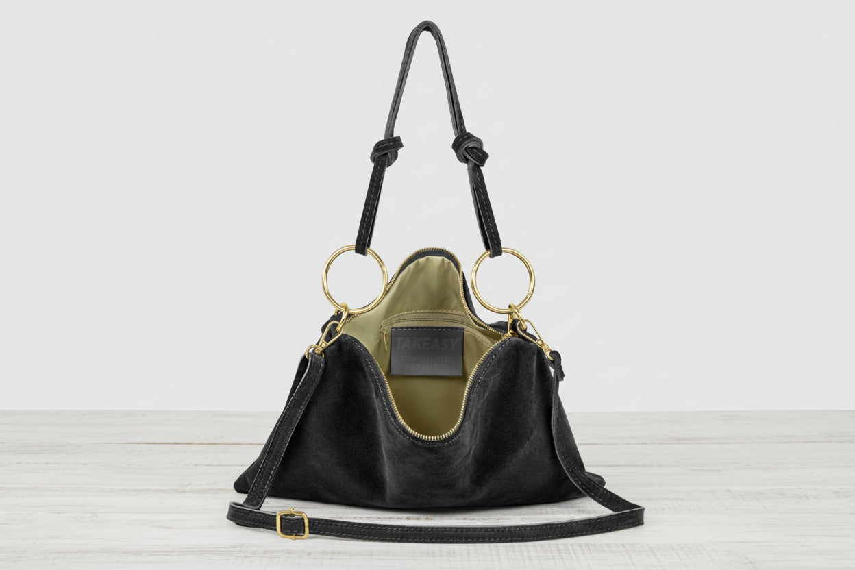 crossbody suede leather purse date night