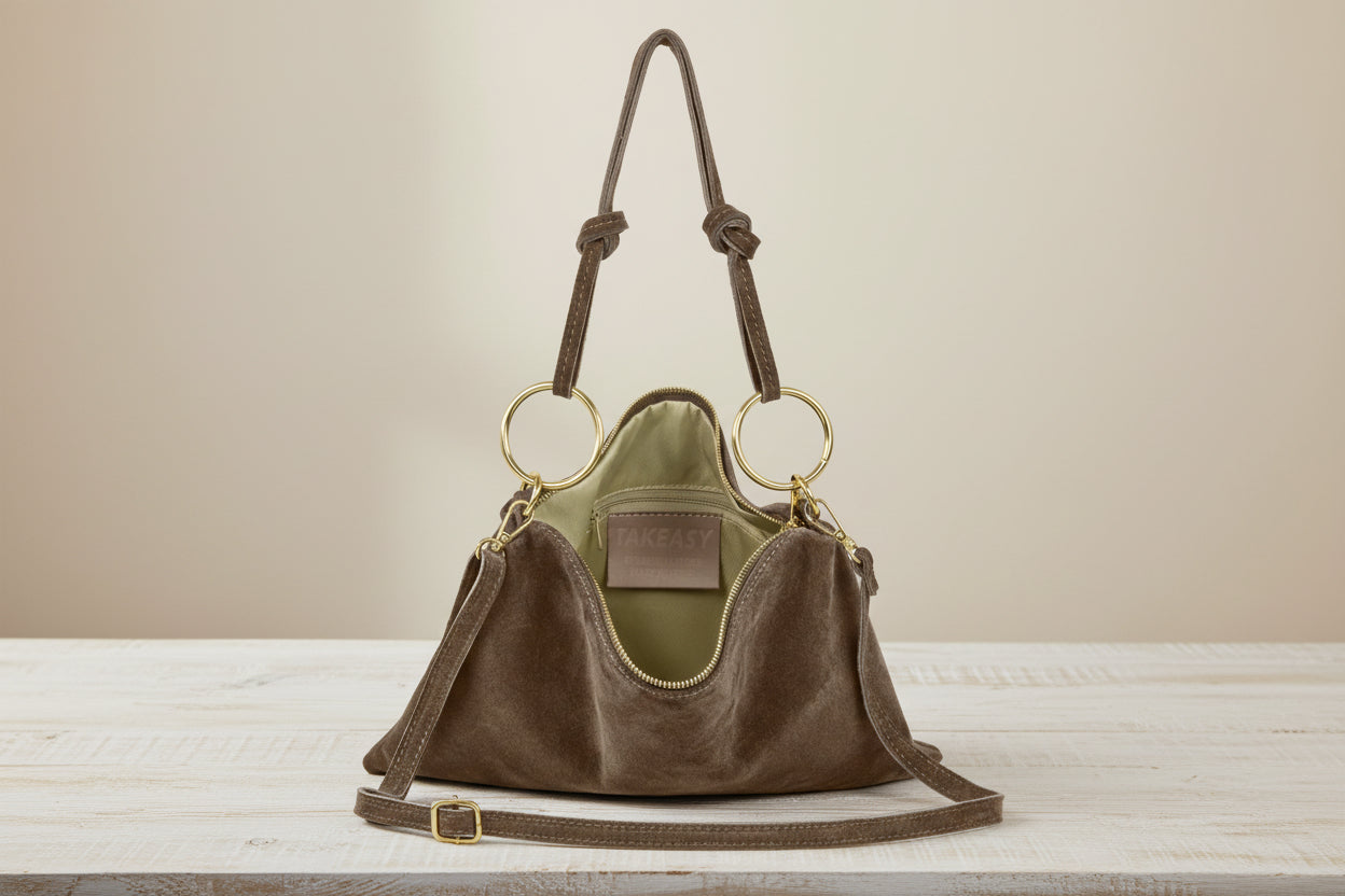 Italian leather clutch