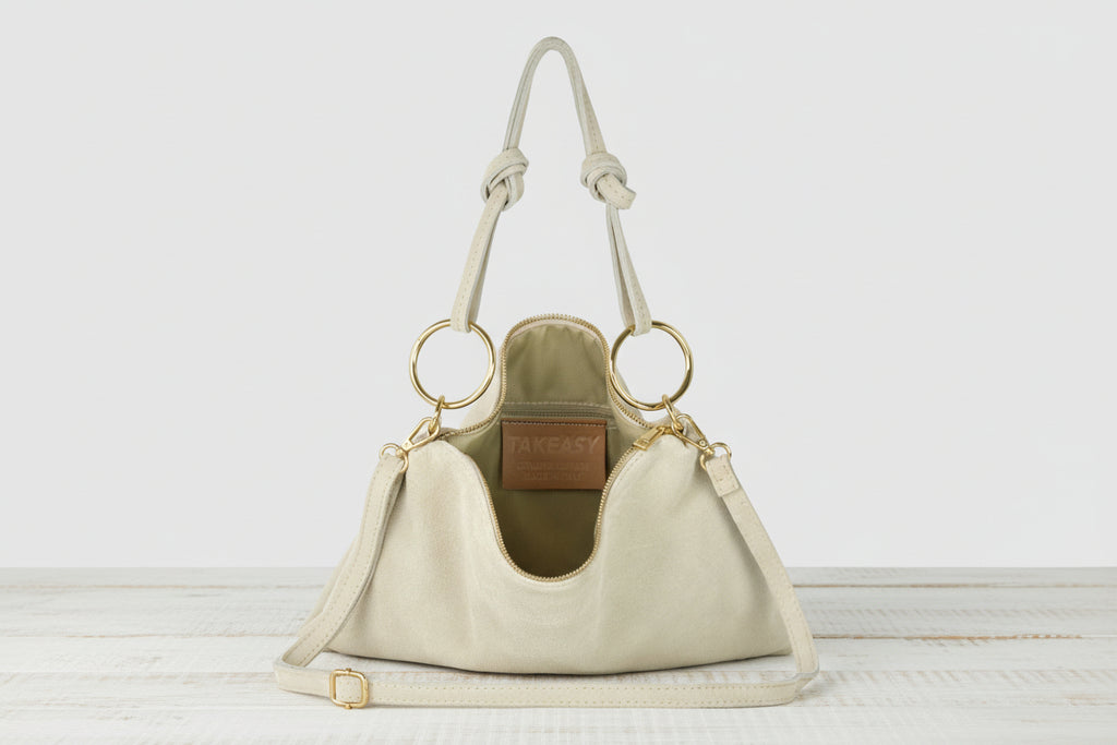 genuine Italian leather crossbody purse