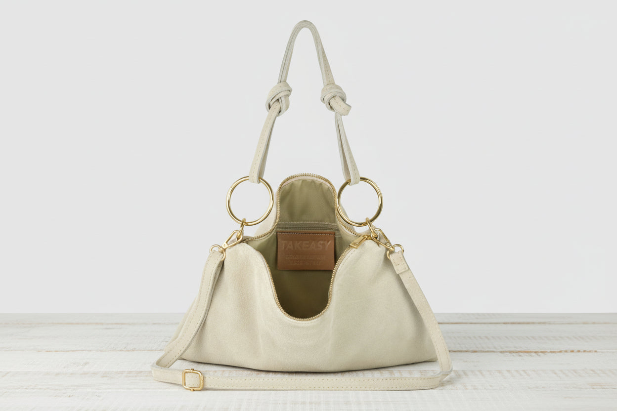 genuine Italian leather crossbody purse