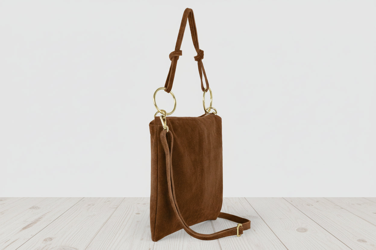 Handmade suede purse
