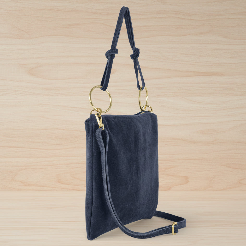 versatile suede shoulder bag adjustable strap