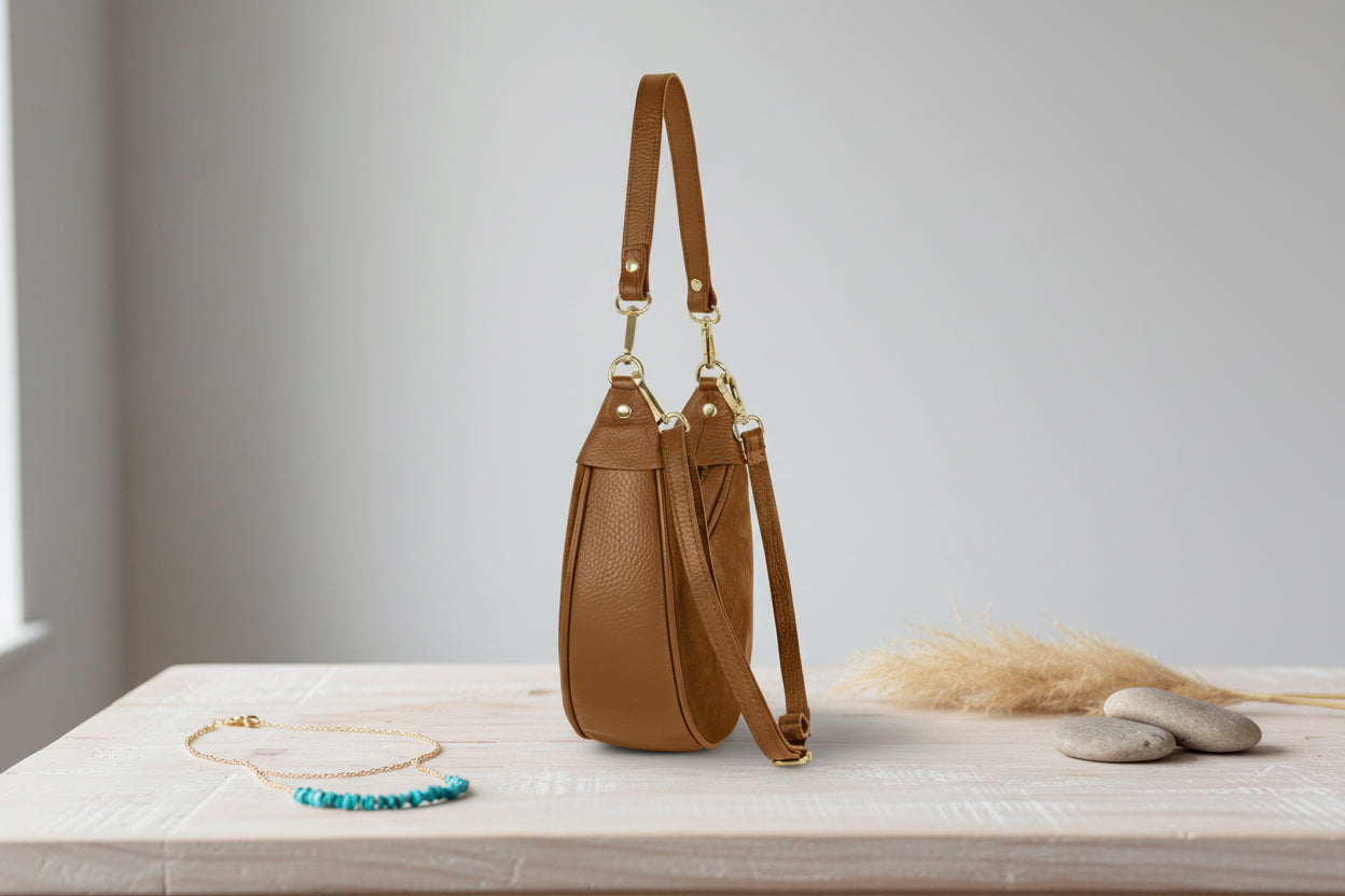 Leather crossbody bag