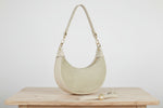 Suede shoulder handbag